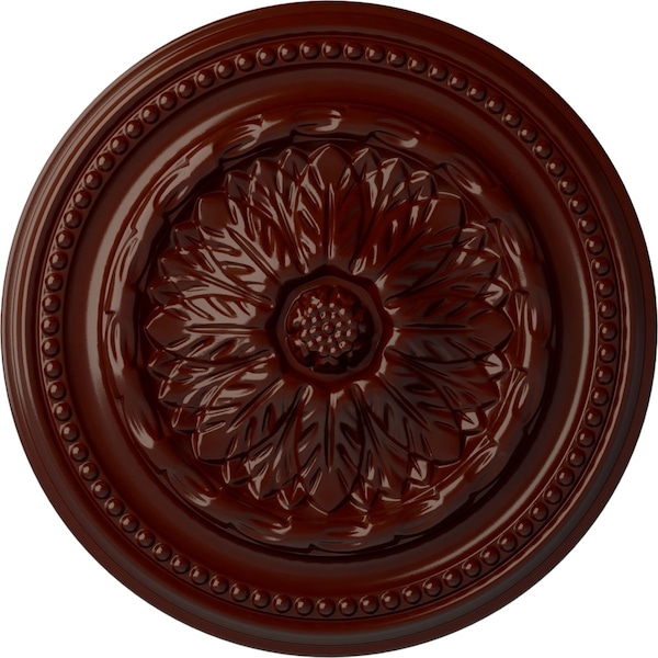 Ekena Millwork Chester Ceiling Medallion (Fits Canopies up to 2 1/4"), 15 3/4"OD x 1 7/8"P, Brushed Mahogany CM15CHBMF - main
